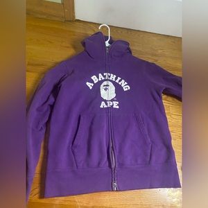 Bape Full Zip Hoodie 'purple